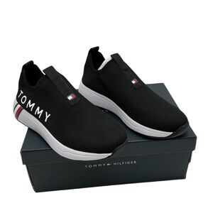 Tommy Hilfiger Women's Aliah Slip-On Sneakers Black Size 9M Casual